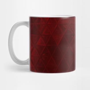 Red Tile Abstract Mosaic Print Metallic Mug